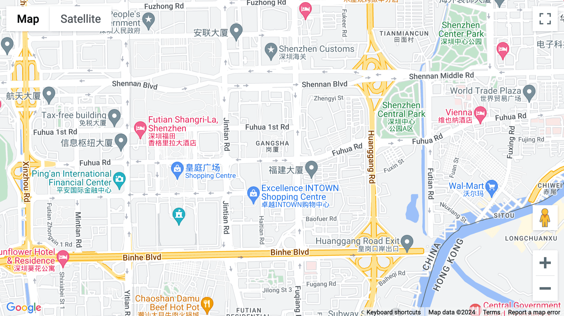 Click for interative map of Caifu Building, Jufuge, Caitian Road, Shenzhen