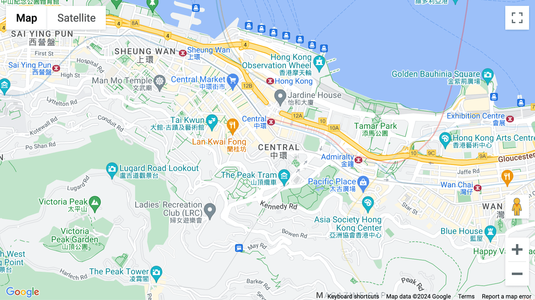 Click for interative map of 8 Queen's Road East, Hong Kong