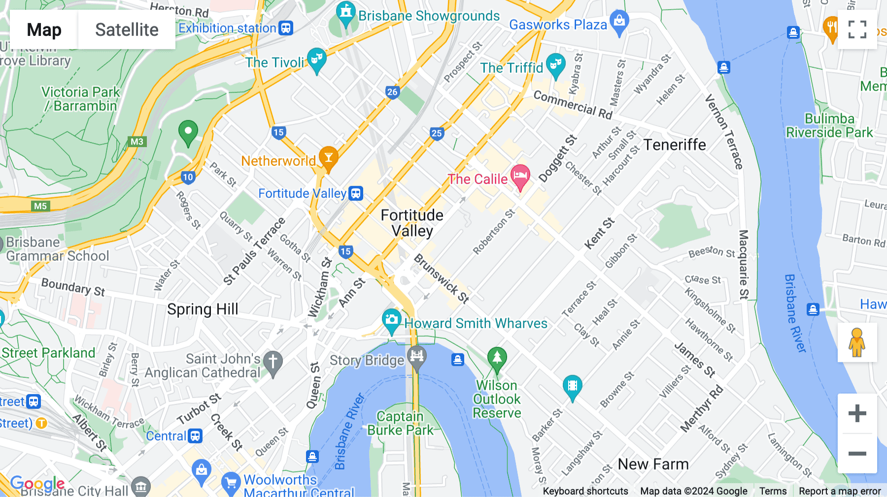 Click for interative map of 57 Berwick Street, Level 1, Brisbane