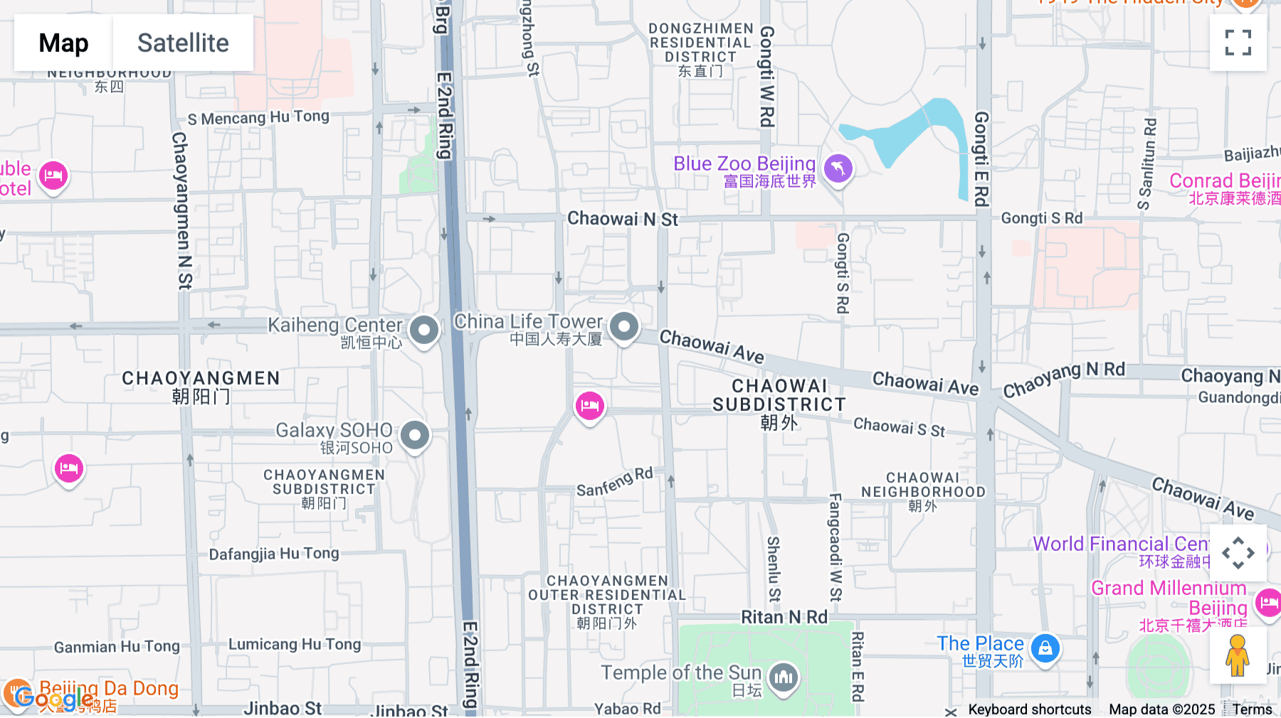 Click for interative map of 5/F China Life Tower, No.16 Chao Wai Street, Chao Yang District, Beijing