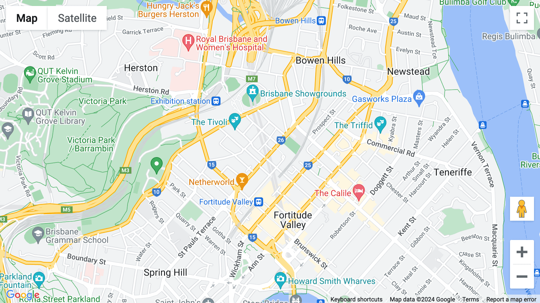 Click for interative map of Jubilee Place, Level 1, 470 St Pauls Terrace, Fortitude Valley, Brisbane