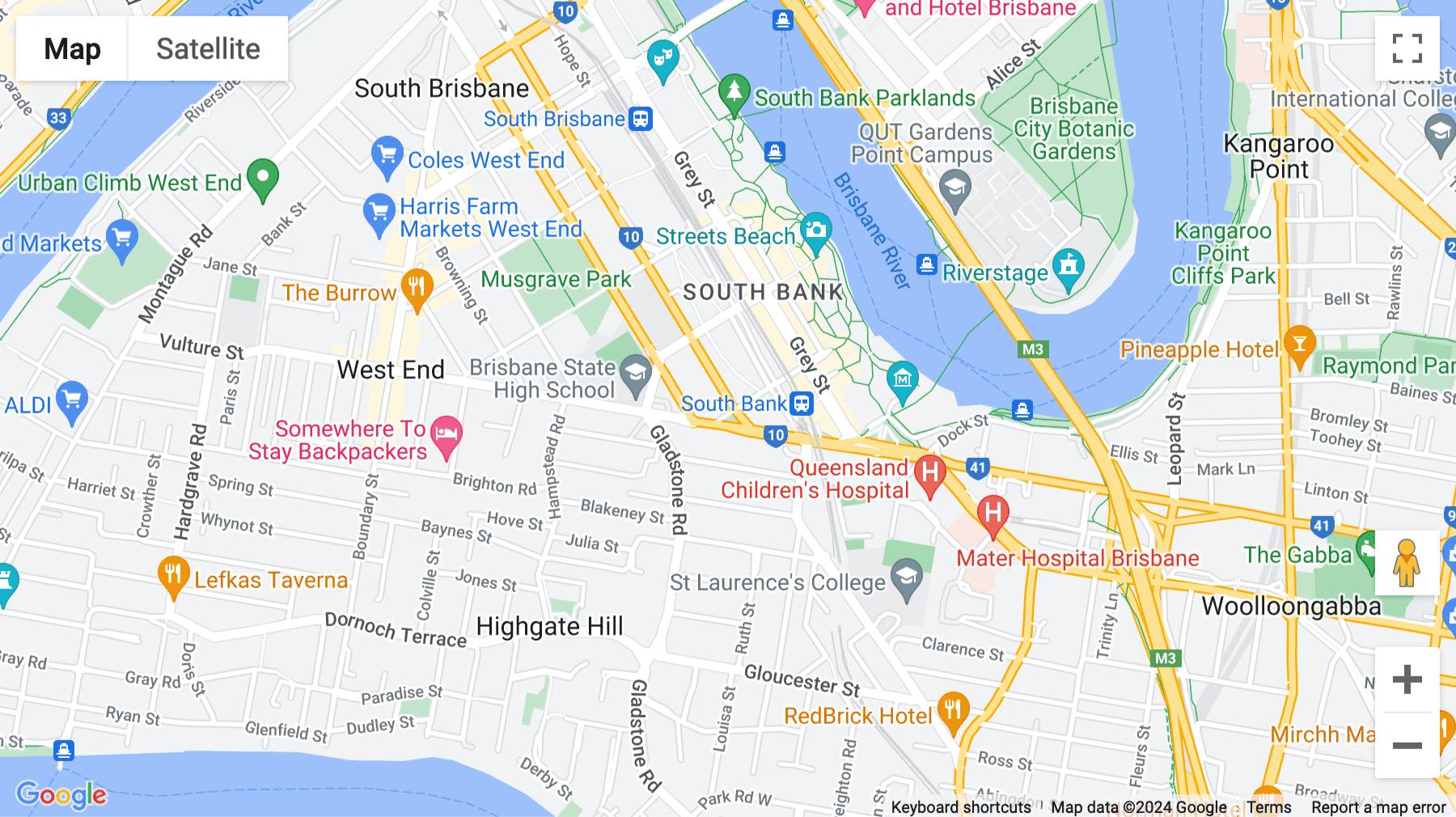Click for interative map of 88 Tribune Street, Brisbane