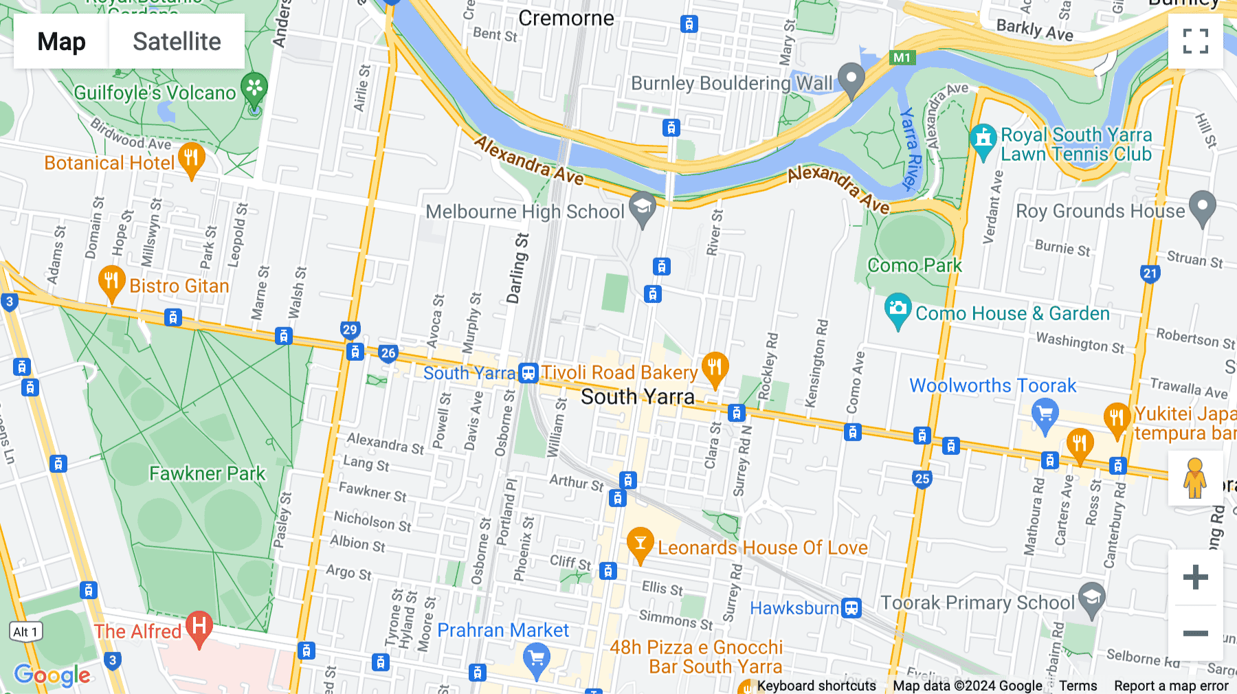 Click for interative map of Goldfields House, 627 Chapel Street, Level 2, Melbourne