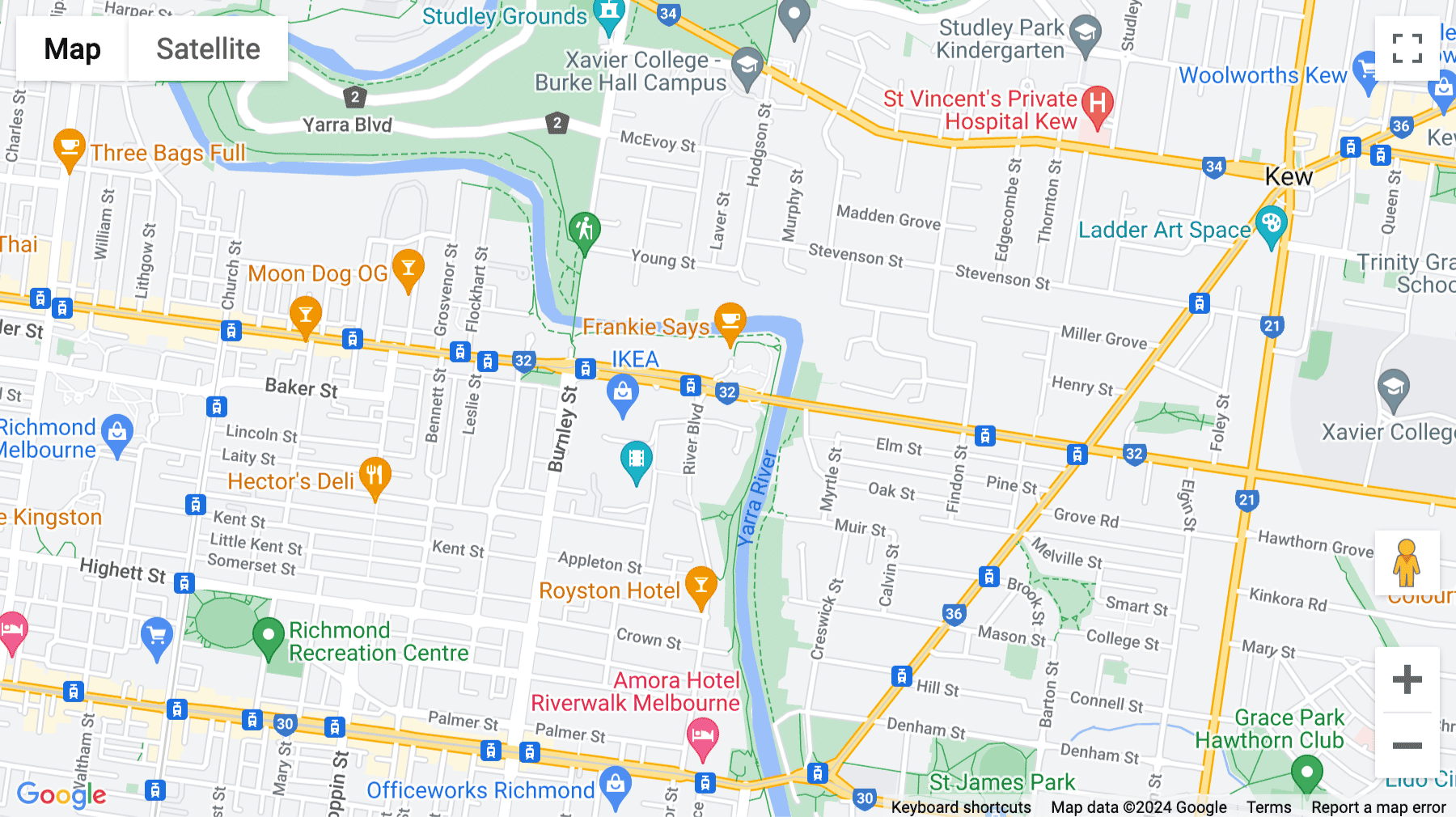 Click for interative map of 678 Victoria Street, Richmond, Melbourne