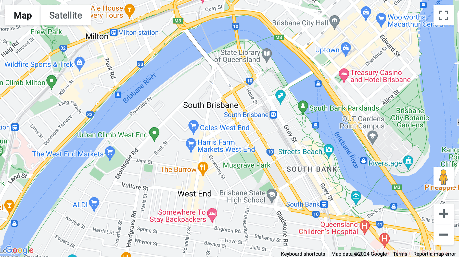 Click for interative map of 154 Melbourne Street, South Brisbane, Brisbane