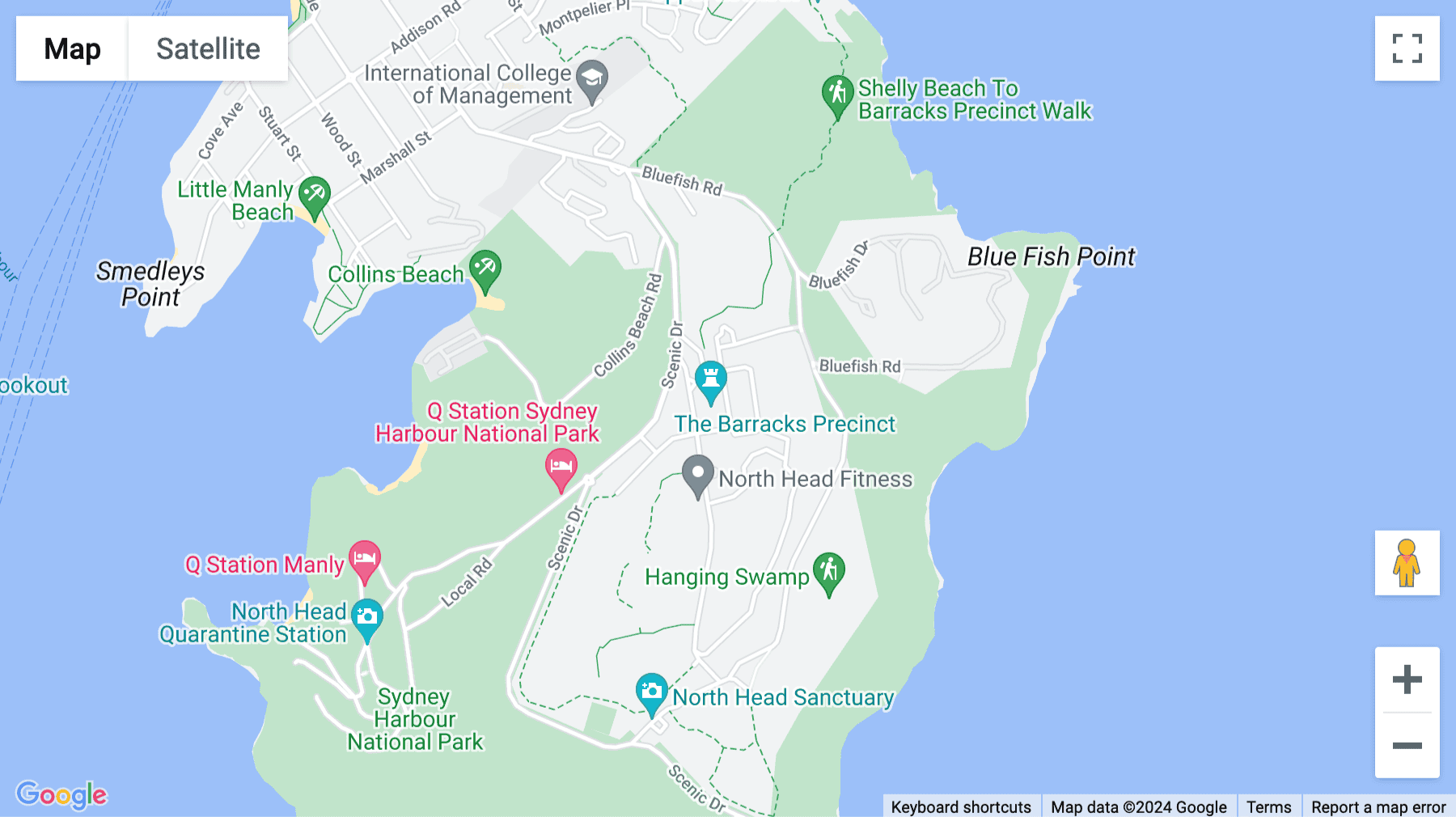 Click for interative map of 44 & 46, The Barracks Precinct, North Head Sanctuary, Sydney