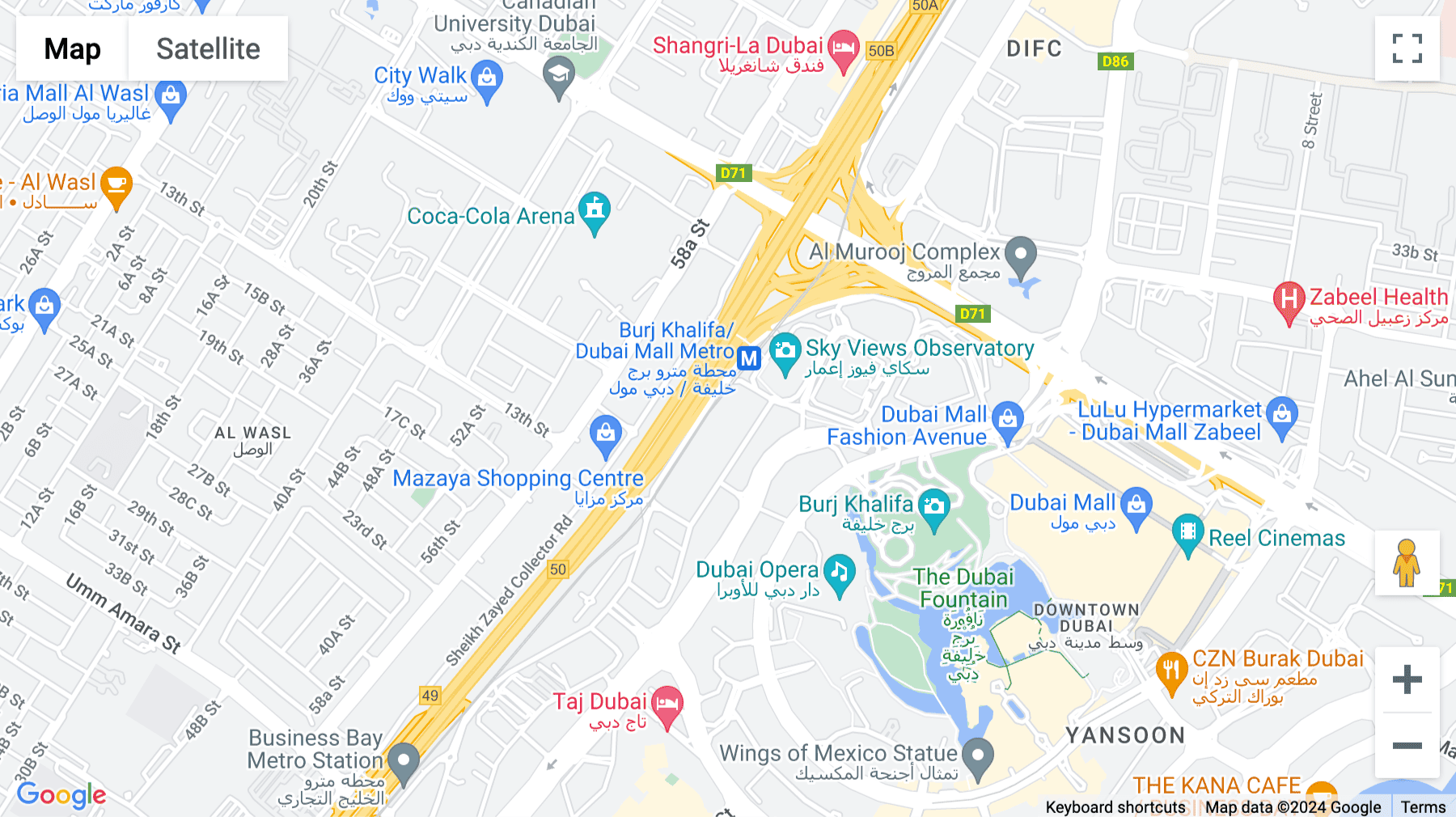 Click for interative map of Office 1601, 48 Burj Gate, Sheikh Zayed Road, Dubai