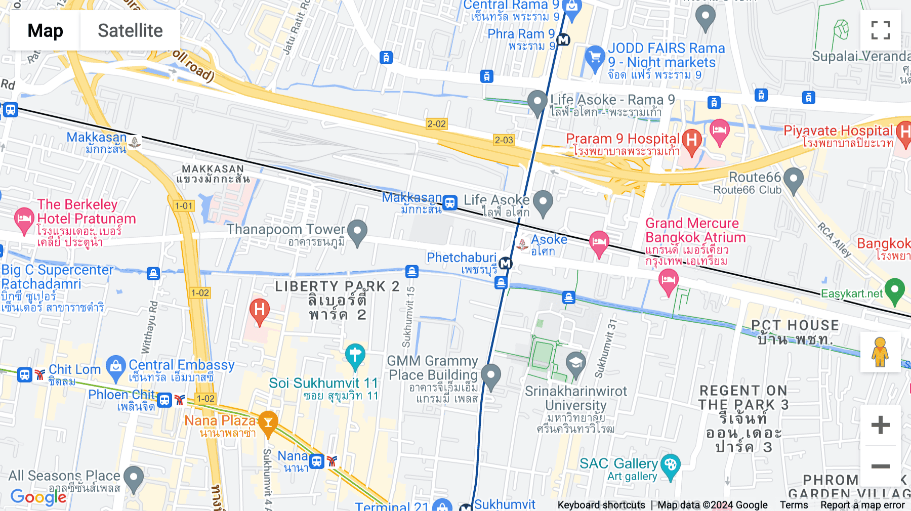 Click for interative map of Rasa 2, Level 18, 1532 Phetchaburi Road, Bangkok