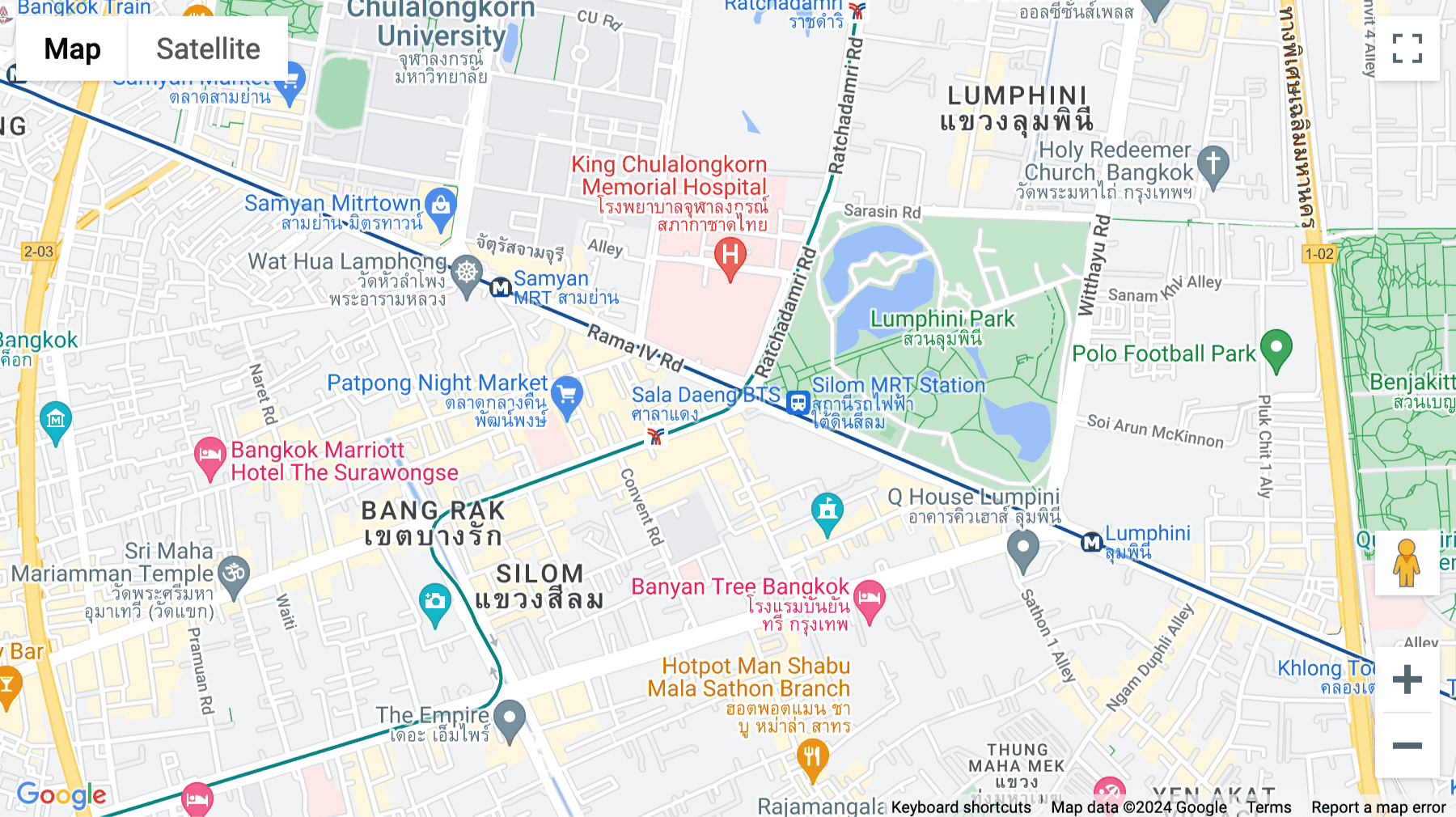 Click for interative map of No. 2 Silom Road, Silom Edge, 10th-14th Floor, Suriyawong, Bangkok