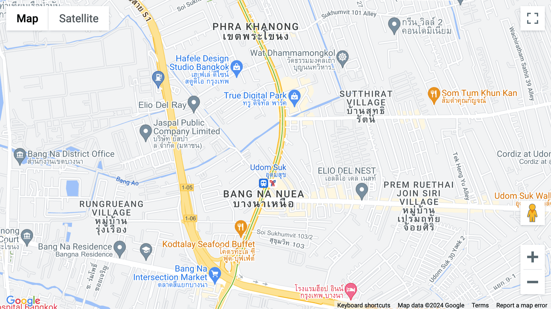 Click for interative map of Number 2556, Sukhumvit Road, Bangkok