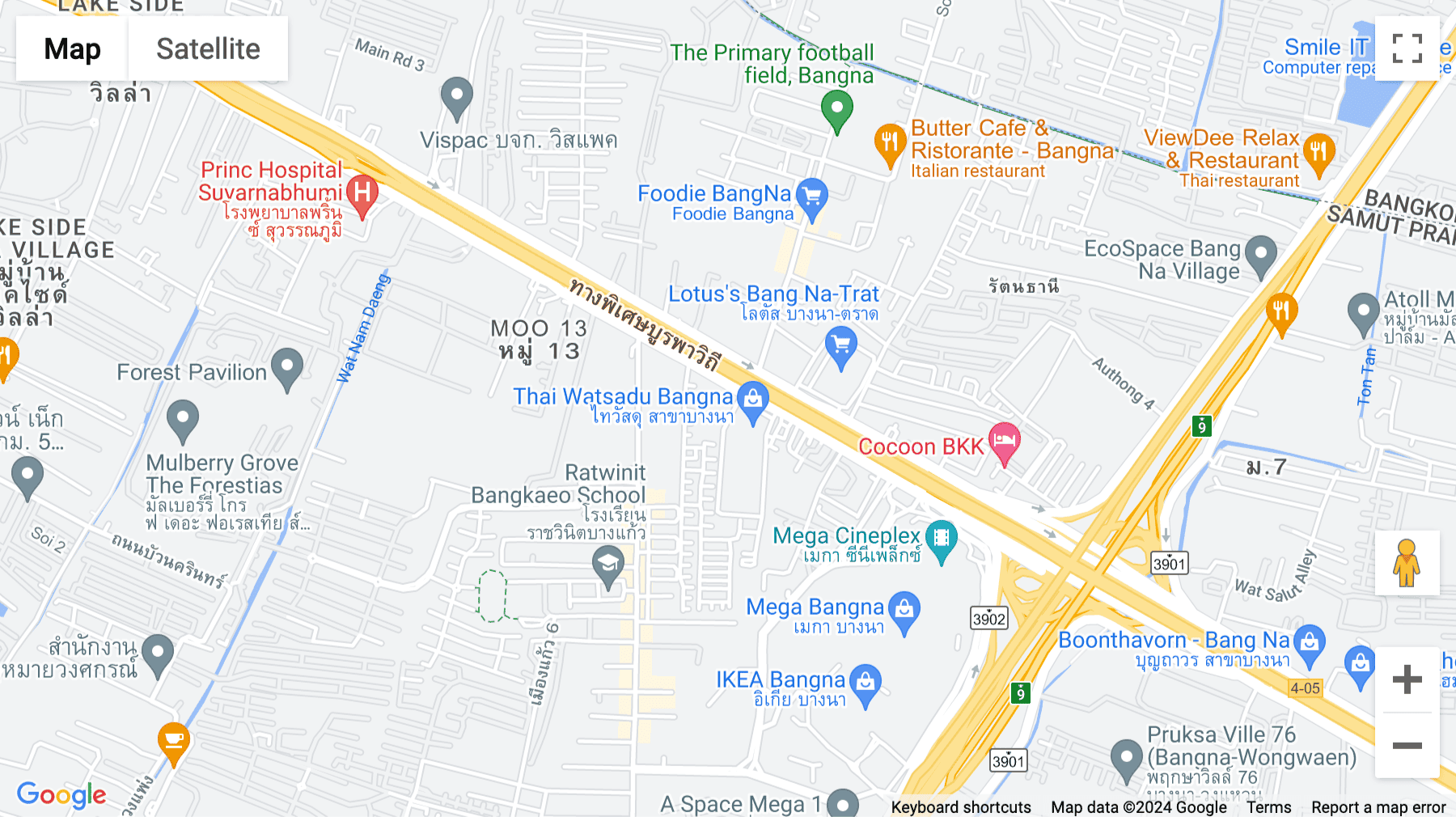 Click for interative map of Moo 13, Debaratna Road (Bangna-Trad), WHA Tower, Samut Prakan, Bangkok