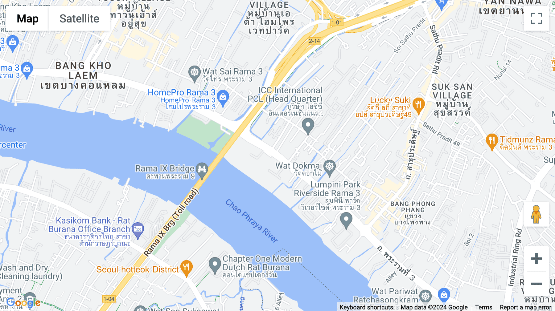 Click for interative map of Tower 2, SV City Tower, Rama 3 Road, Bangkok