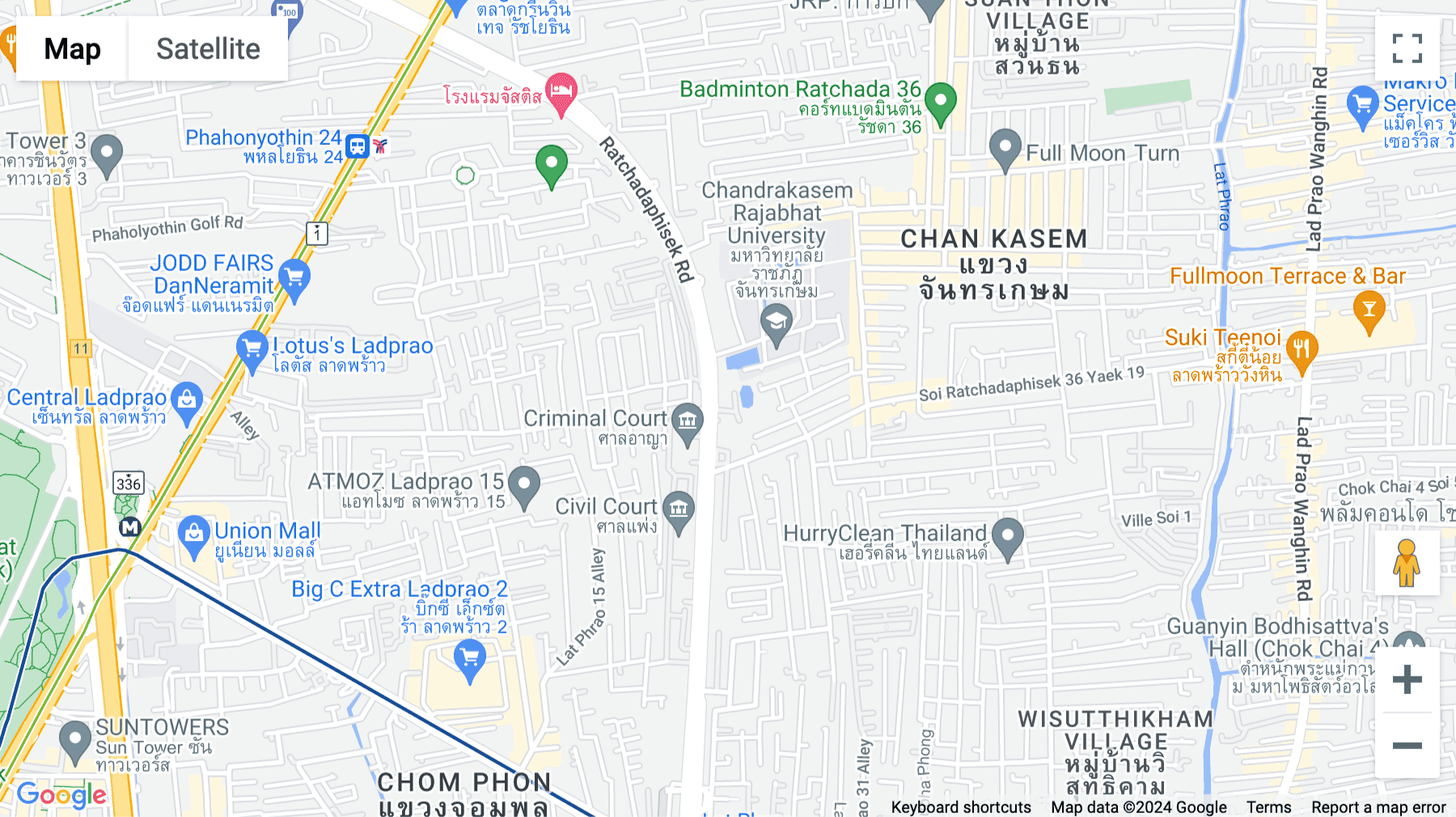 Click for interative map of 546 Ratchadaphisek Road, Lat Yao, Chatuchak, Bangkok
