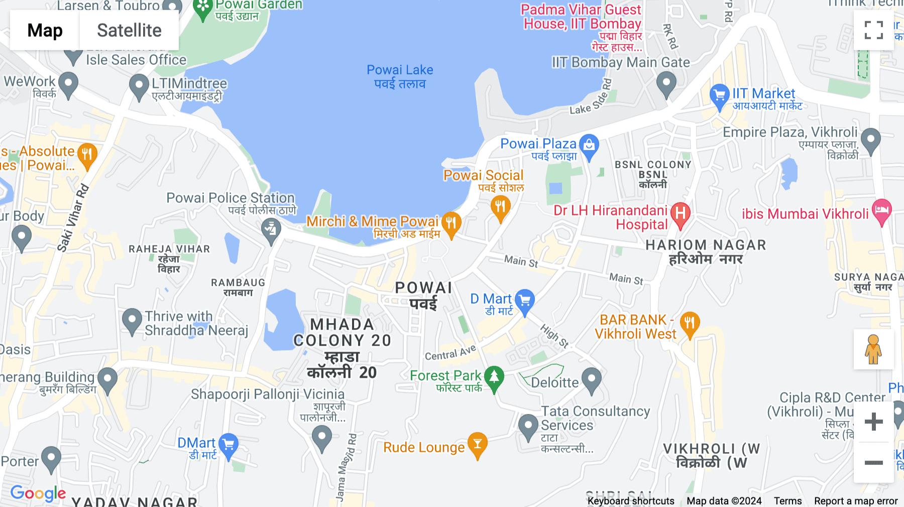 Click for interative map of Supreme Business Park, 7th Floor, Wing B Behind Lake Castle Building, Hiranandani Gardens, Mumbai