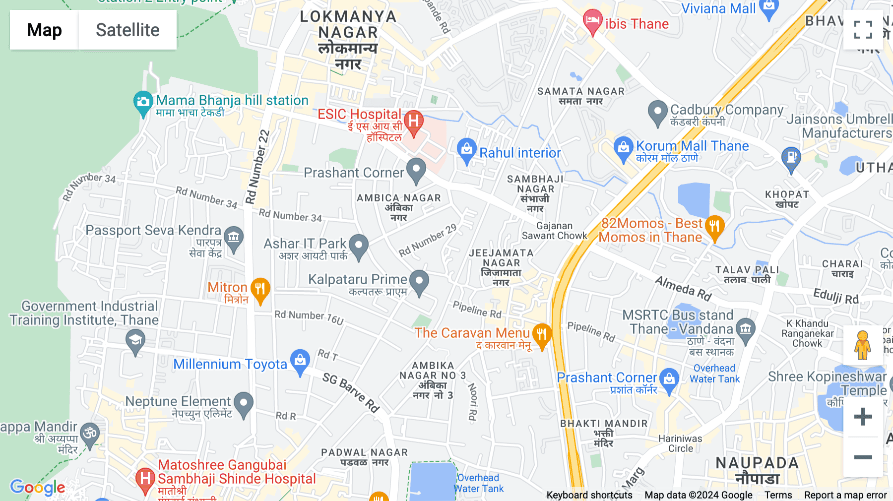Click for interative map of 2nd floor, Number 2, A-186, Road Number 16, Ambika Nagar, Nehru Nagar, Wagle Industrial Estate, Mumbai