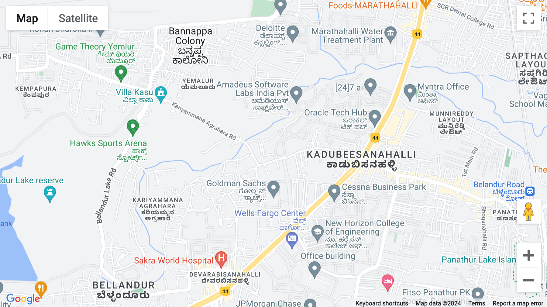 Click for interative map of Prestige Technology Park 3, Marathahalli Ring Road, Survey Number 110/1, 2 and 3, 6th Floor, Valence Block, Amane Bellandur Khane Village, Varthur Hobli, Bangalore