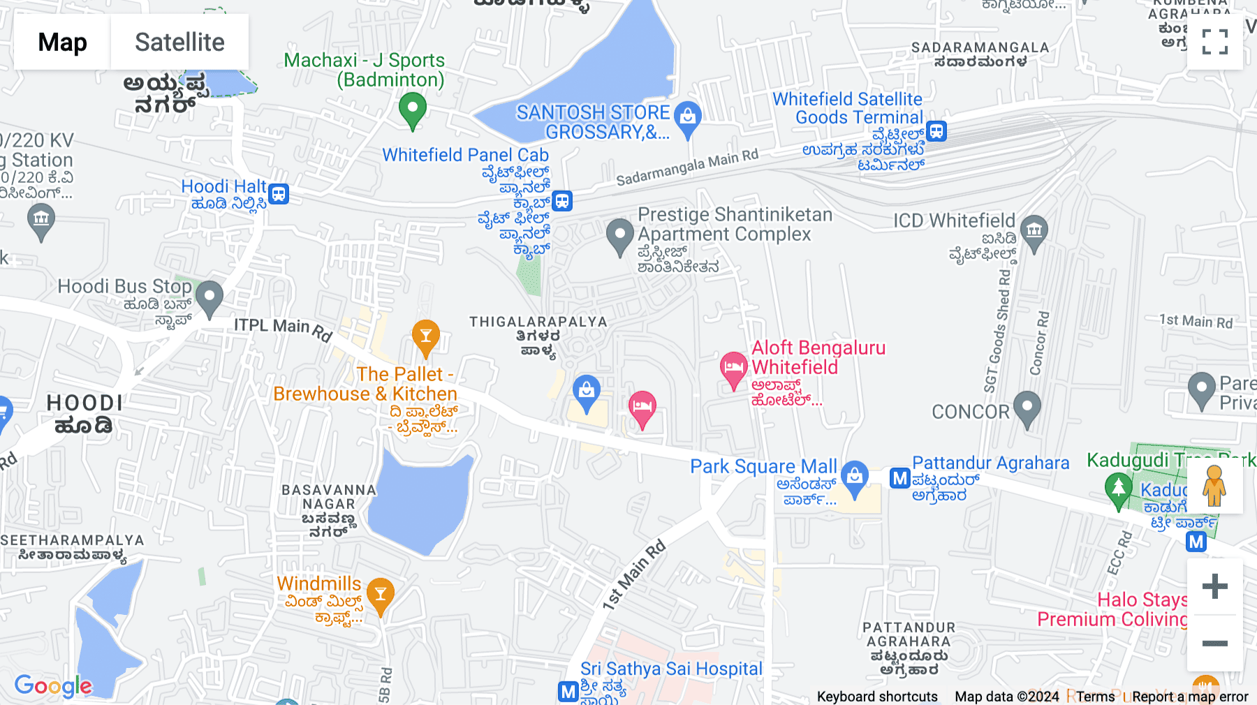 Click for interative map of Prestige Shantiniketan, Tower B, ITPL Main Road, Whitefield, 10th Floor, Bangalore