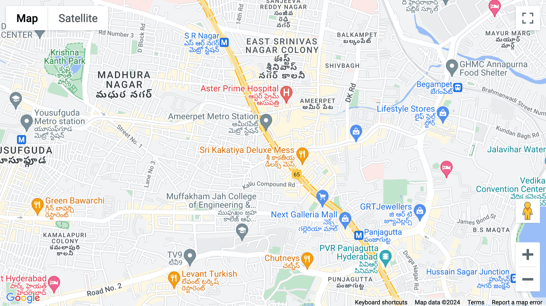Click for interative map of Vasavi MPM Grand, Ameerpet, 4th Floor, Hyderabad