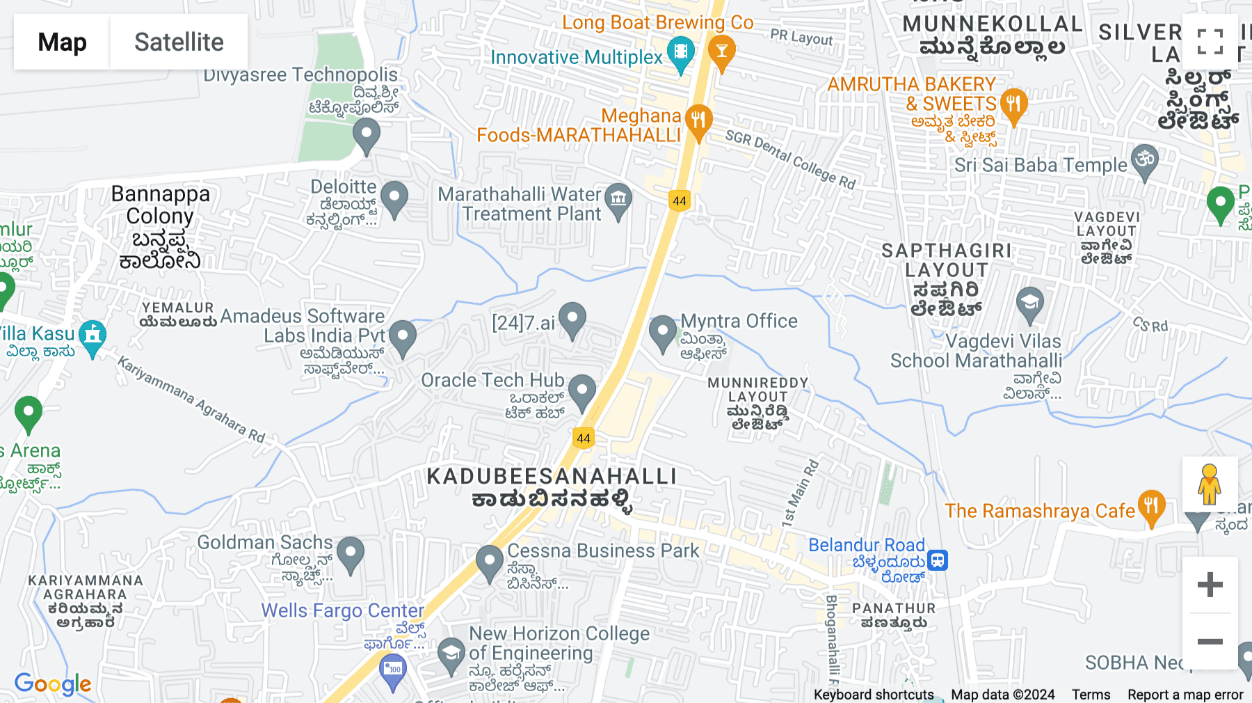 Click for interative map of Treya, Outer Ring Road, Kodbisanhalli, Bengaluru, Bangalore
