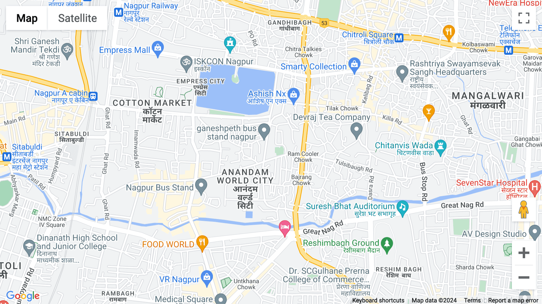 Click for interative map of Mangalam Shraddha, House No. 579, Situated at Ganeshpeth, Model Mill Chowk, Ward No.07, Mauza Nagpur, Nagpur