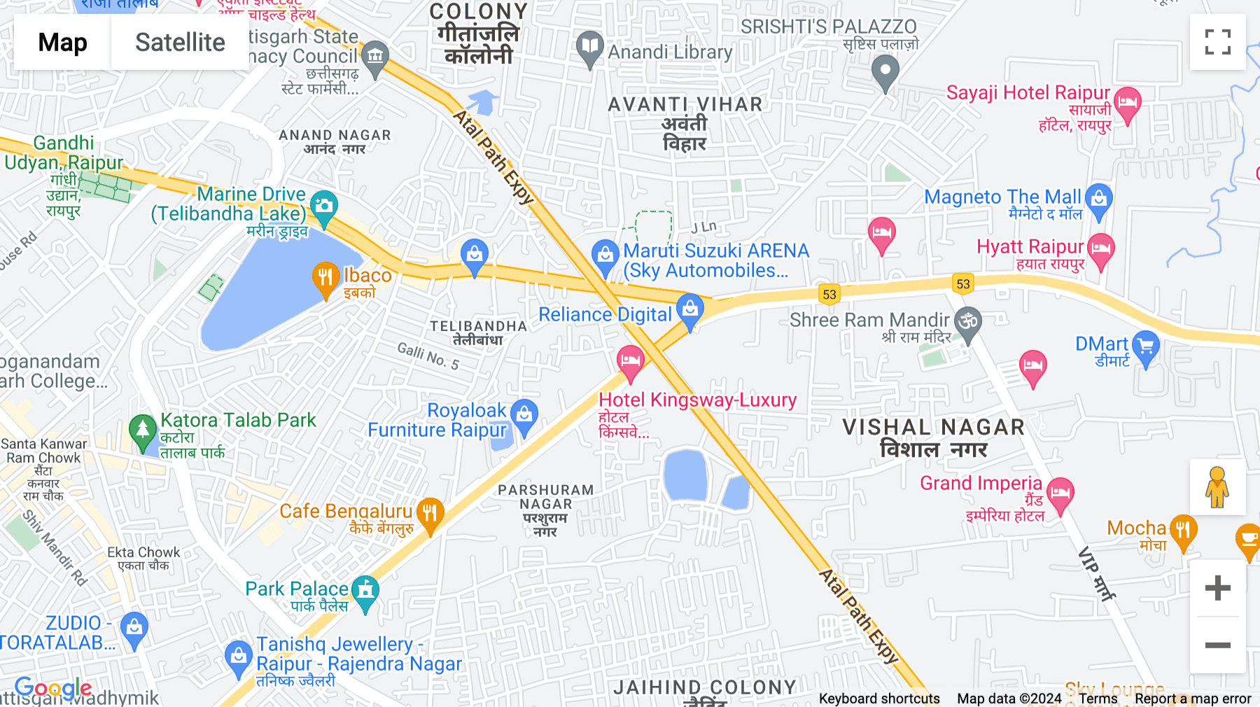 Click for interative map of Shubham Corparate, near airtel regional office, Ring Road-1, Raipur (C.G.), Raipur