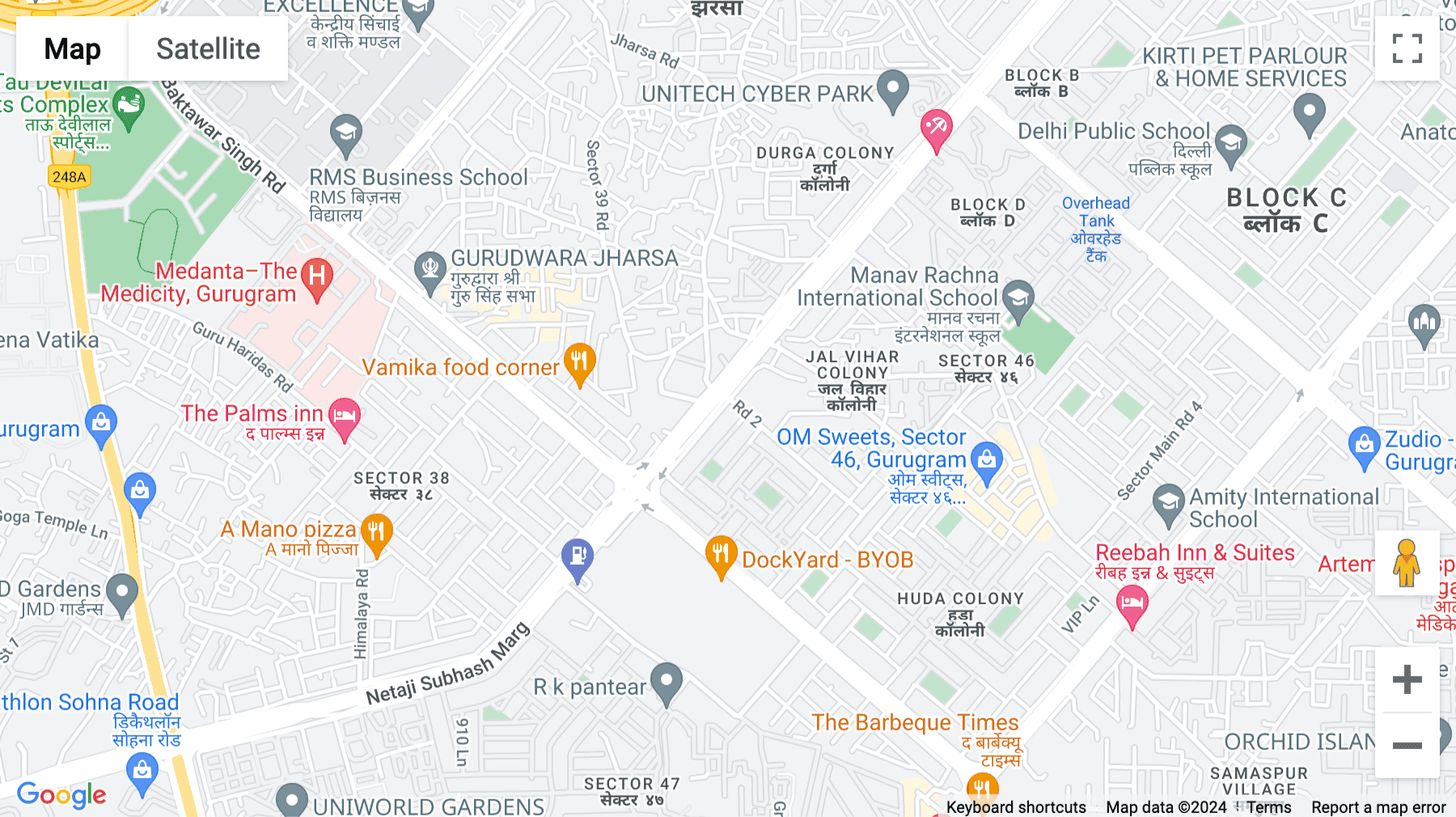 Click for interative map of 1094, Huda Colony, Gurugram