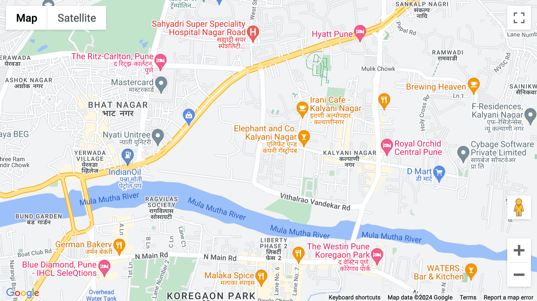 Click for interative map of Raheja Woods, Pune