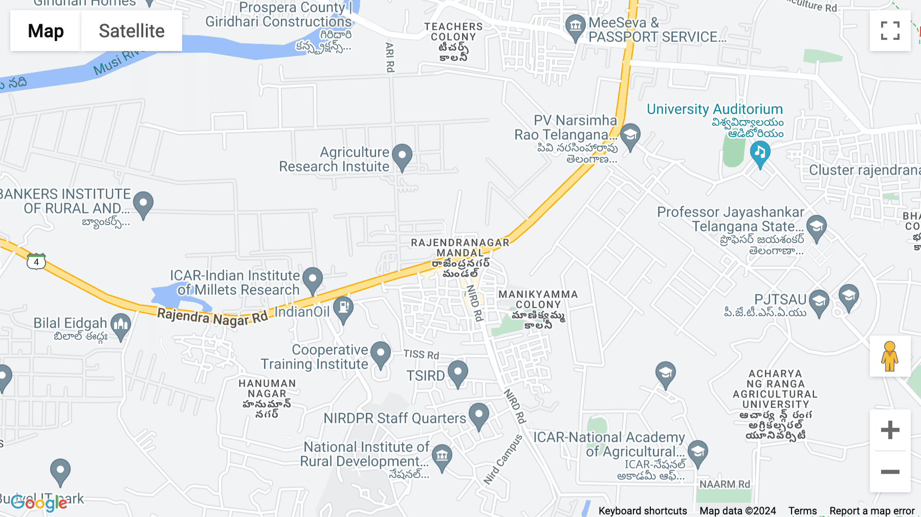 Click for interative map of Survey No. 322, Poppalguda Village, Rajendra Nagar Mandal, The District, Hyderabad