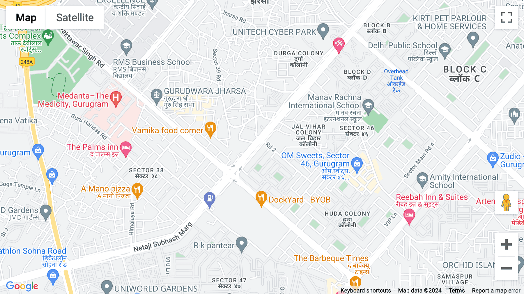 Click for interative map of 1095P, Huda Colony, Gurugram
