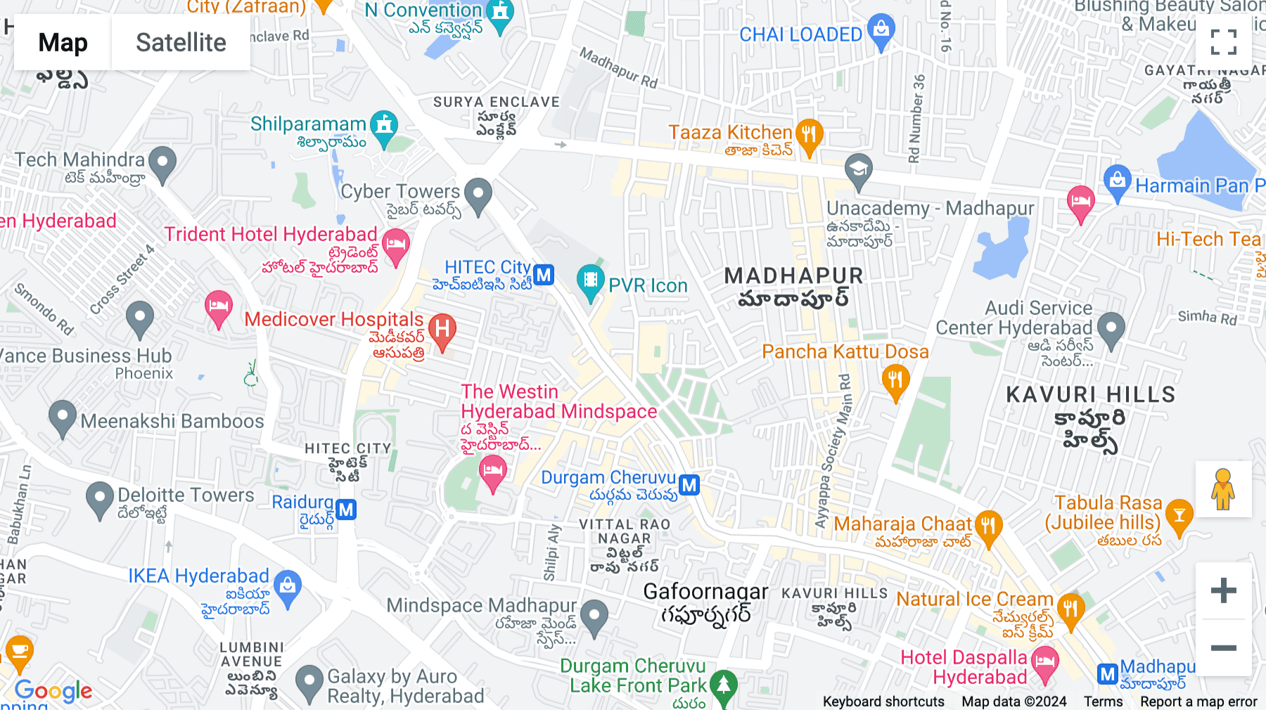 Click for interative map of Krithika Layout Plot No 3, Madhapur, Hyderabad