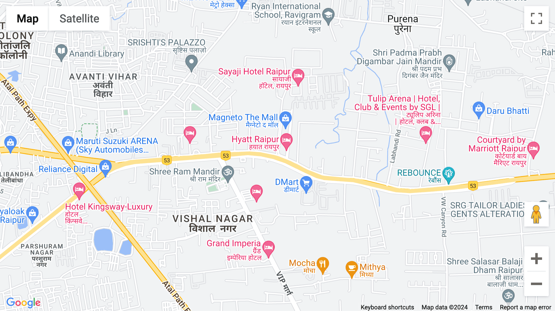 Click for interative map of Magneto Mall, NH 53, GE Road, Beside Signature Homes 2, Raipur