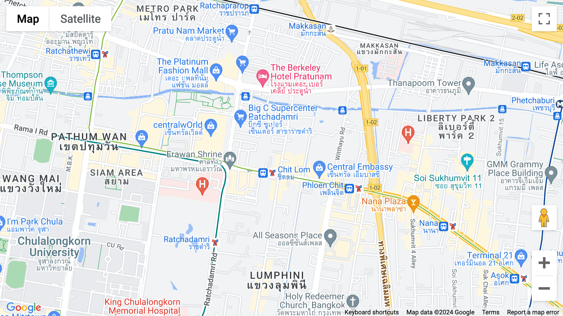 Click for interative map of Level 17 Alma Link, 25 Chidlom, Ploenchit Road, Lumpini, Pathumwan, Bangkok