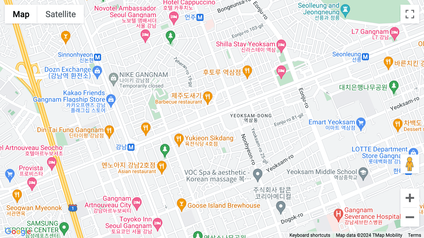 Click for interative map of 146, Teheran-ro, Yeoksam 2, Seoul