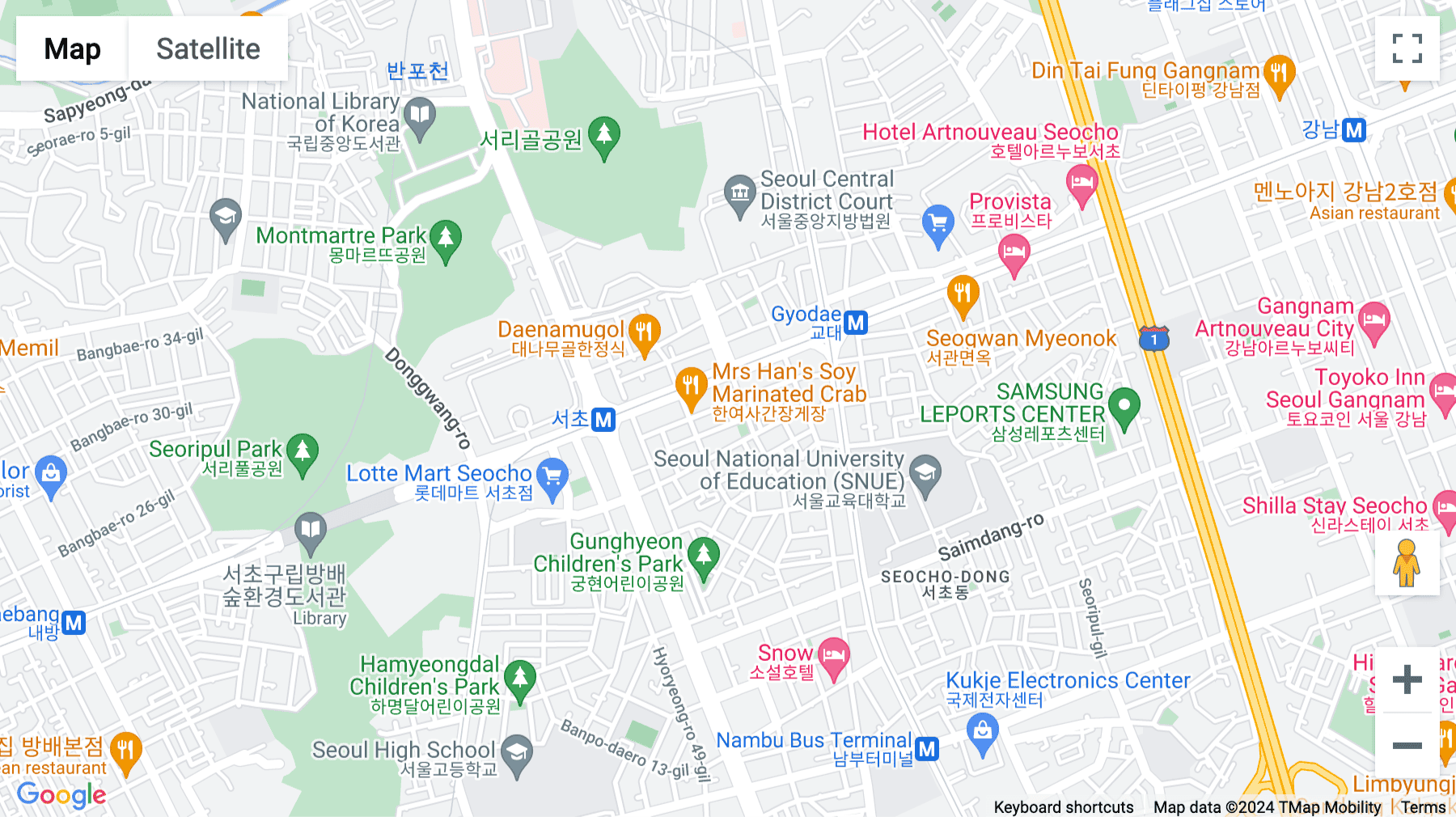 Click for interative map of 81, Banpo-daero 30-gil, Kyodae, Seoul
