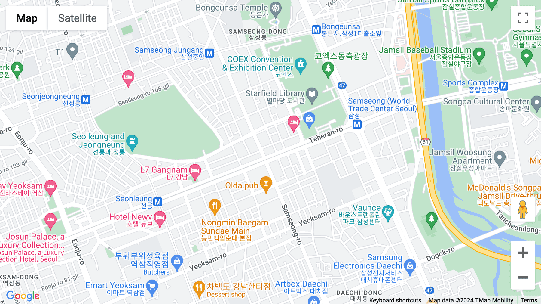 Click for interative map of 501, Teheran-ro, Samsung 2, Seoul