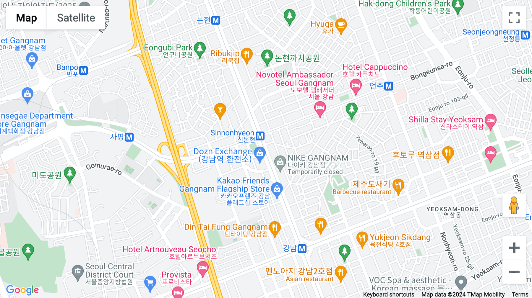 Click for interative map of 464, Gangnam-daero, New Nonhyun 1, Seoul