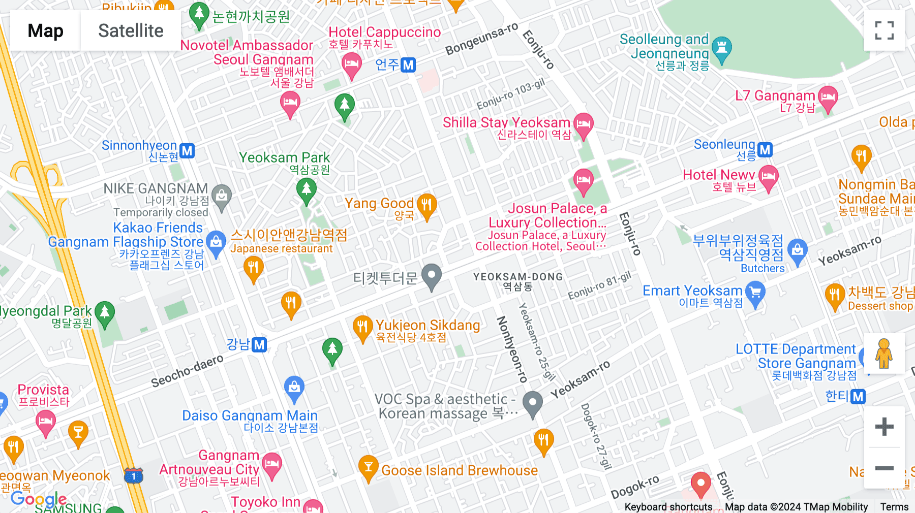 Click for interative map of 151, Teheran-ro, Yeoksam 3, Seoul