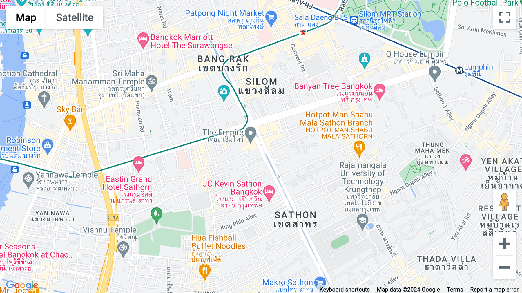 Click for interative map of 195 South Sathorn Rd, Yannawa, Sathorn, 47th Fl, River Wing East, Empire Tower,, Bangkok