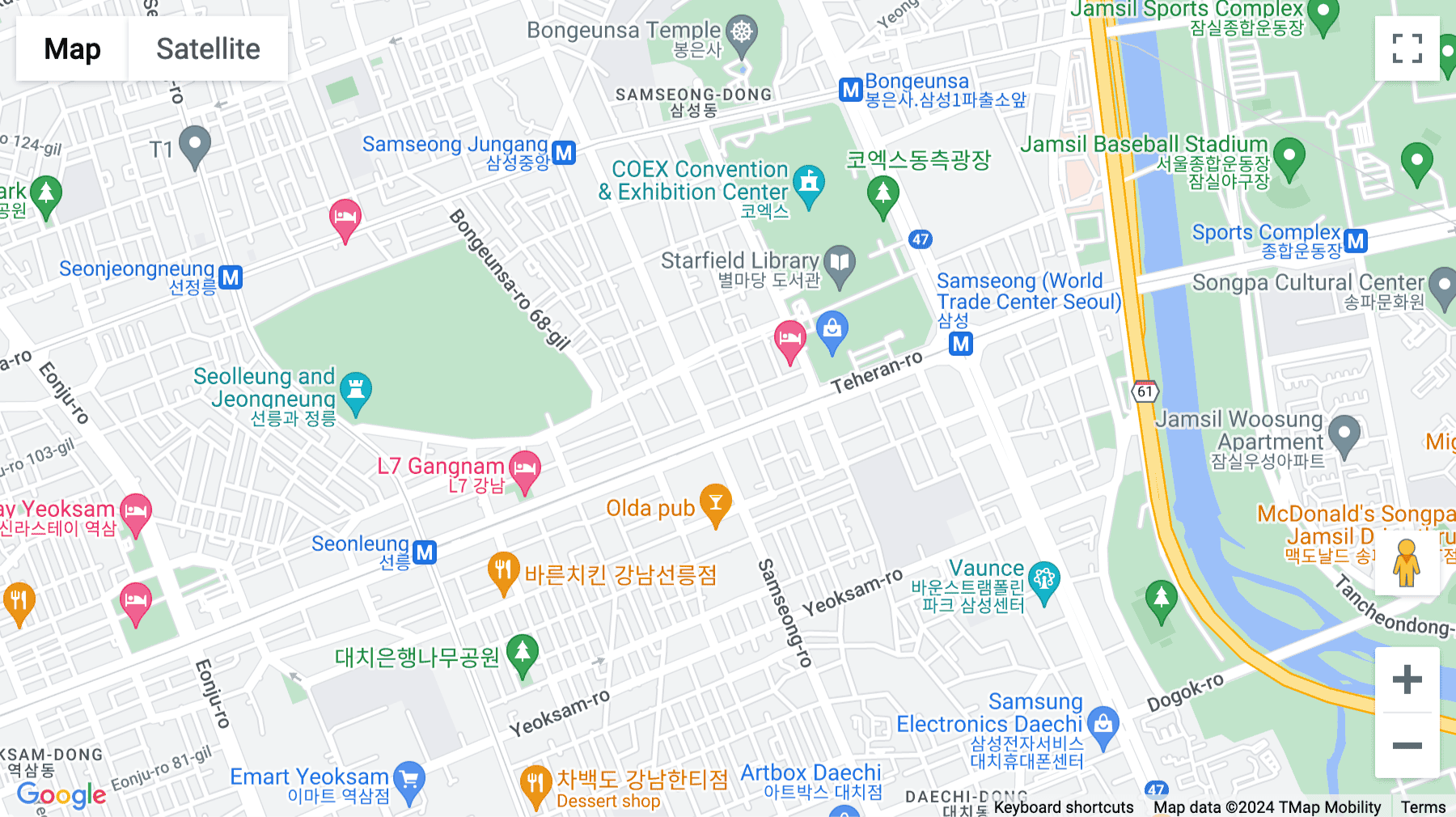 Click for interative map of 503 Teheran-ro, Gangnam-gu, Samsung 3, Seoul