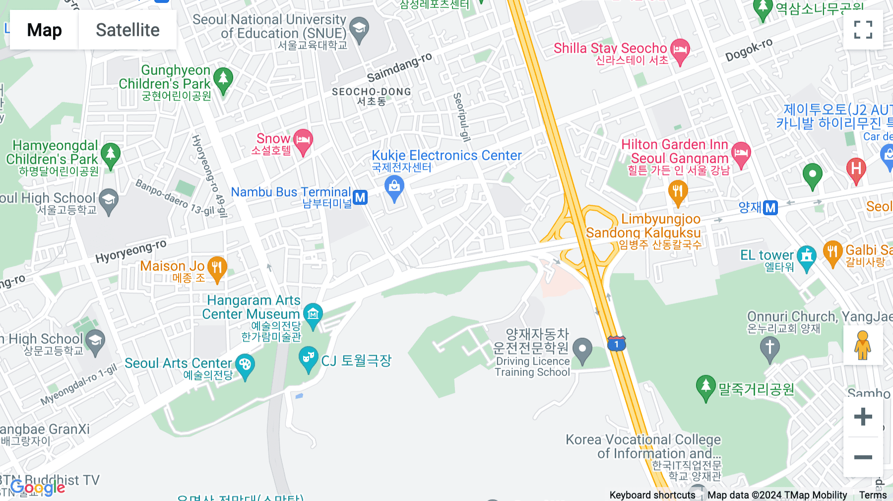 Click for interative map of 10 Nambusunhwan-ro 333-gil, Seocho, Seoul