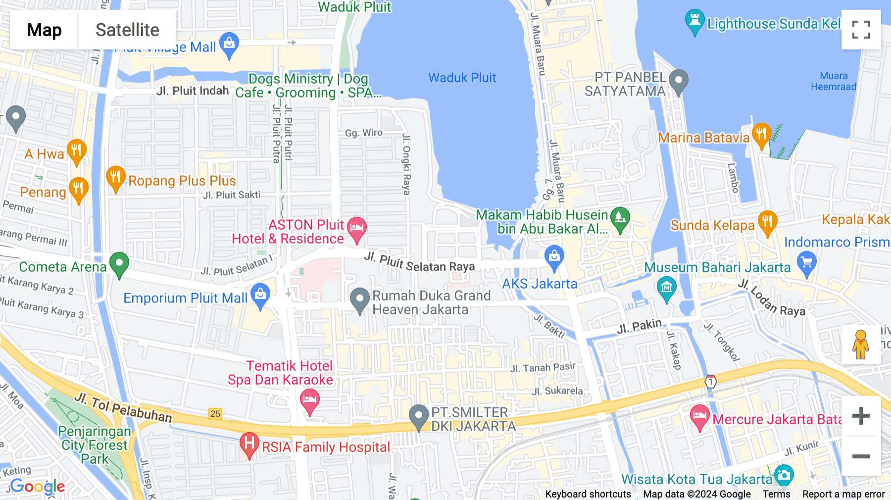 Click for interative map of Landmark Pluit, tower D6, Pluit Selatan Raya, North Jakarta City, Jakarta