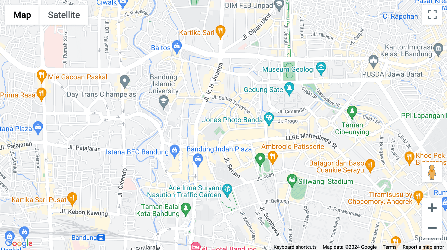 Click for interative map of Jalan Trunojoyo No.11, Citarum, Kecamatan Bandung Wetan, Kota Bandung, Jawa Barat, Ground Floor, Bandung