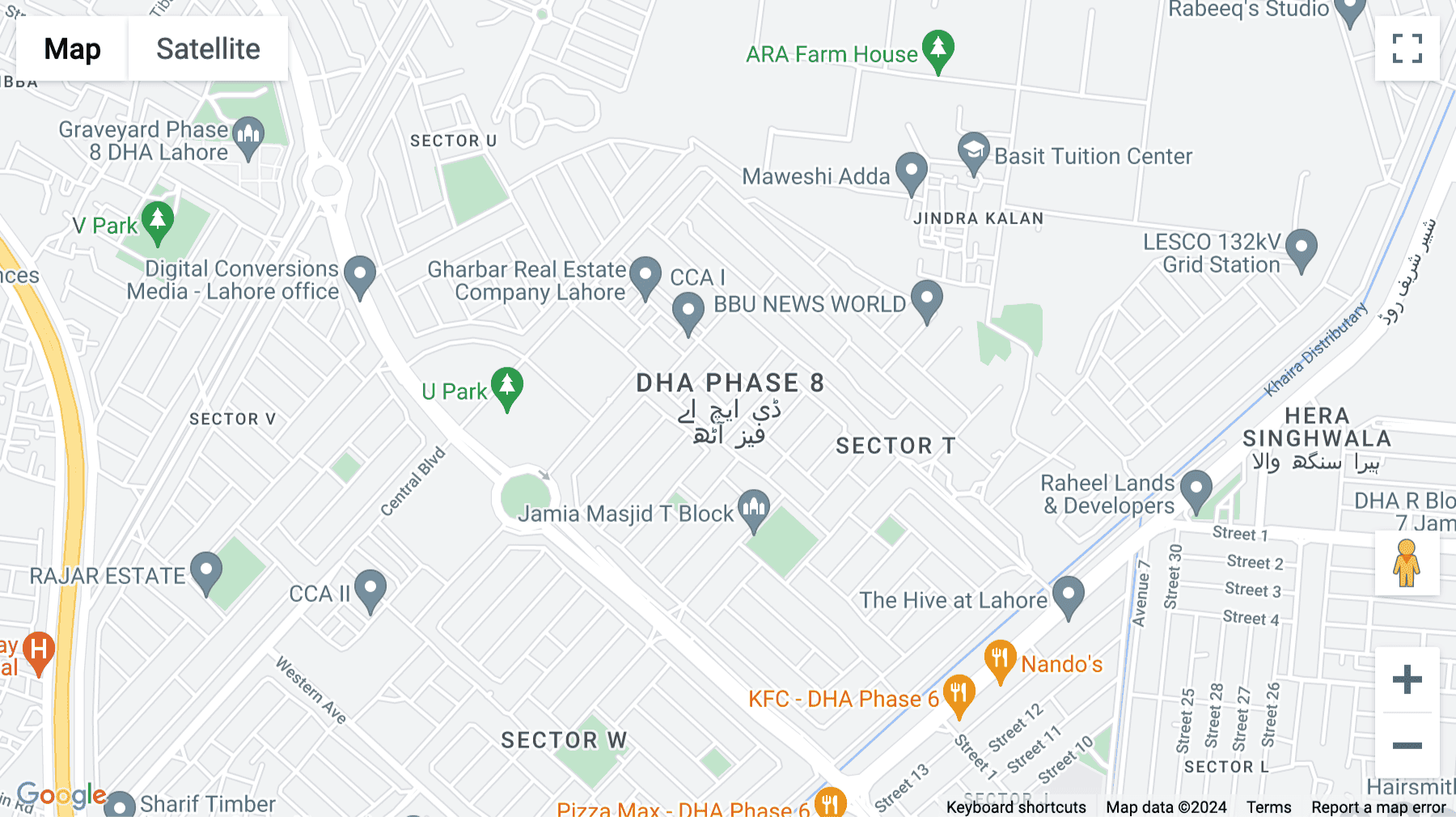 Click for interative map of DHA, Commercial Area, Broad Way, Main Boulevard, Phase 8, Building No. 240C 3rd Floor, Lahore