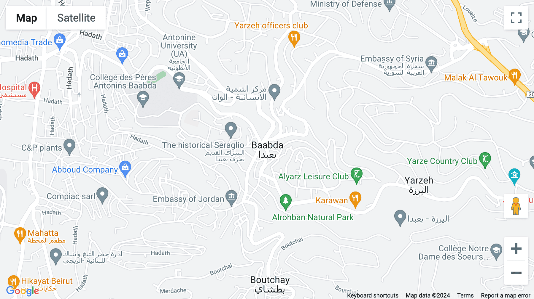 Click for interative map of 20 Street 17, Baabda
