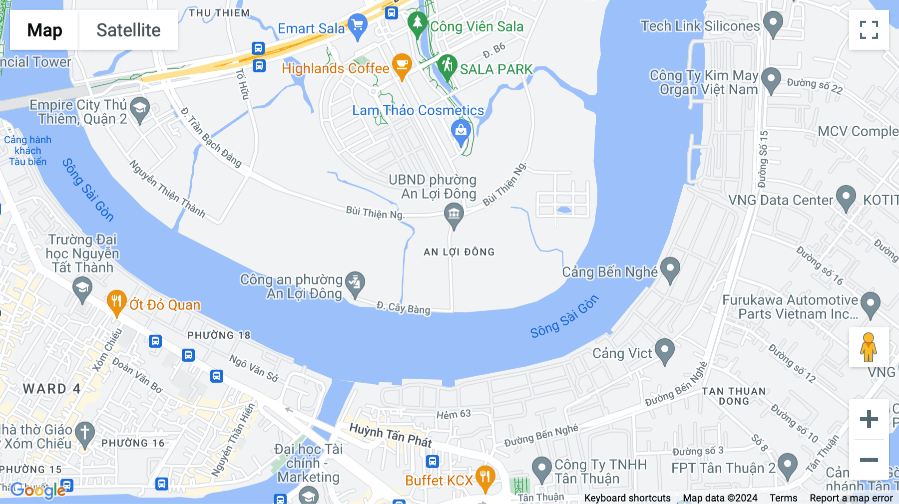 Click for interative map of 118-120 B2 Street, Sala Urban Area, An Loi Dong Ward, Ho Chi Minh City