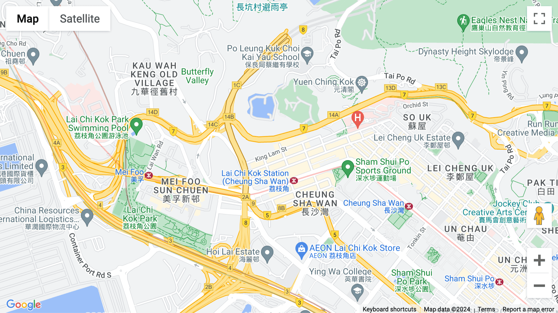 Click for interative map of Workshop C, 1035-1037 Yee Kuk West Street, 4th Floor, Wui Wah Factory Building, Lai Chi Kok, Hong Kong