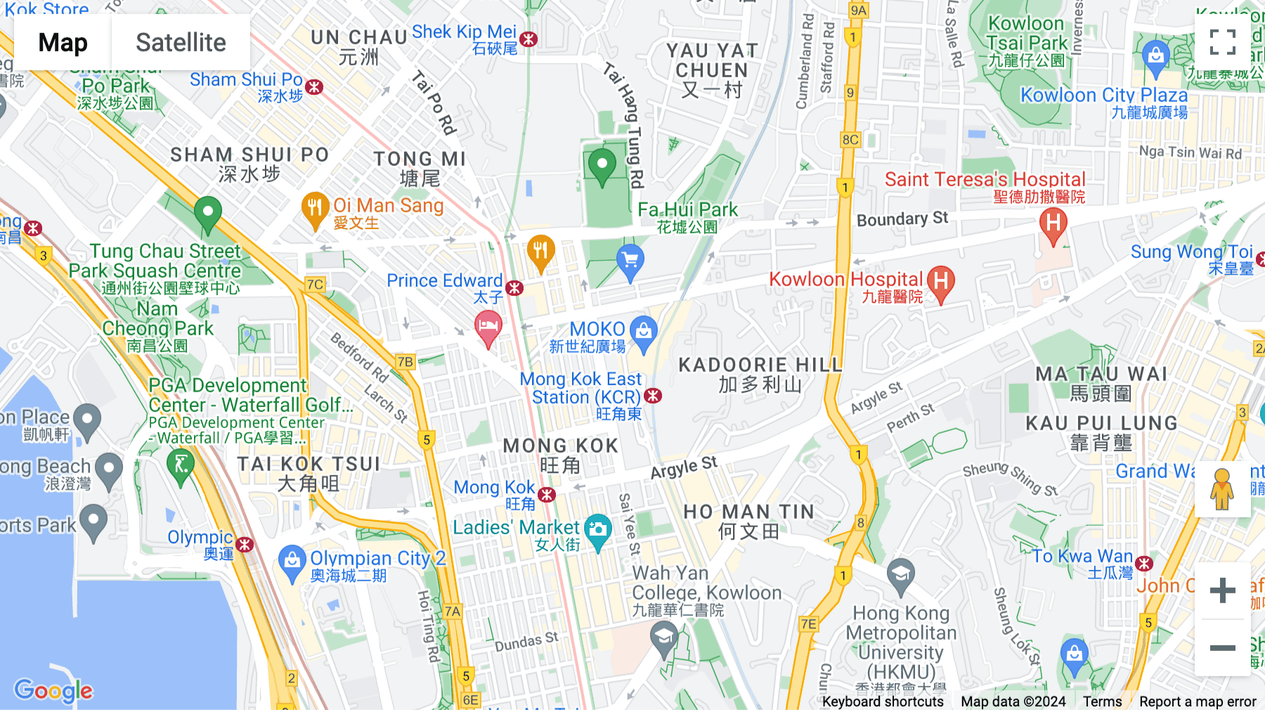 Click for interative map of Grand Century Place, 193 Prince Edward Road, Kowloon, Hong Kong