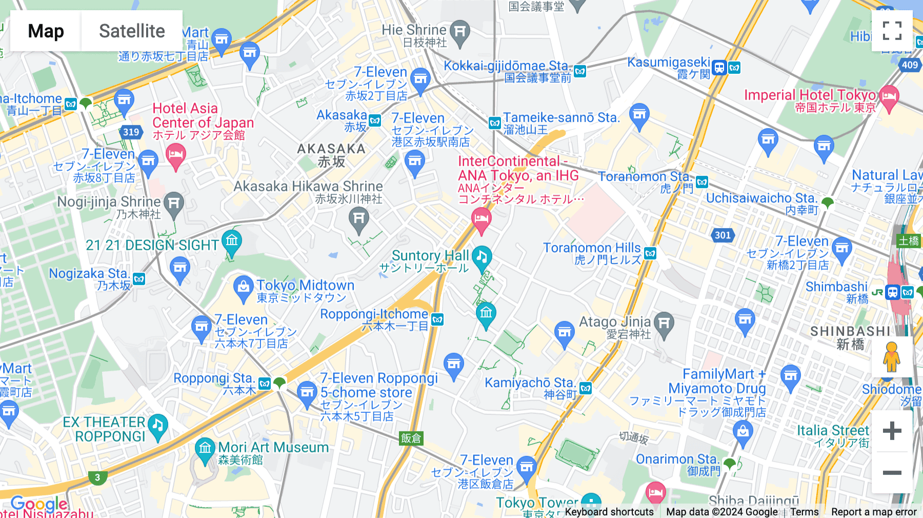 Click for interative map of ARK Mori Building, 1-12-32 Akasaka, Tokyo