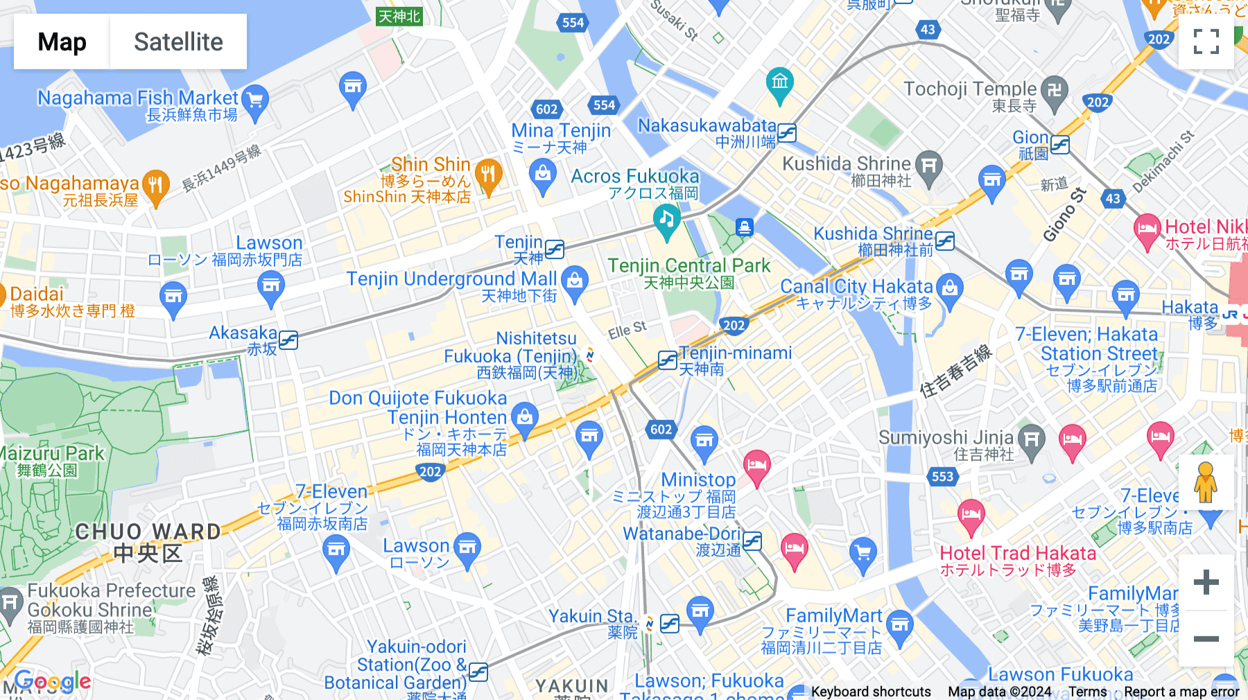 Click for interative map of Nishinihon Shinbun Building16F, Tenjin Skyhall, 1-4-1, Tenjin, Fukuoka