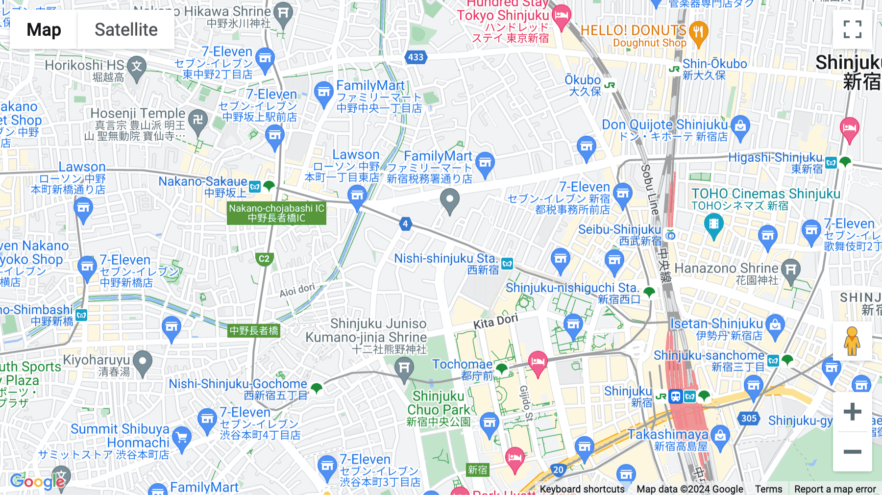 Click for interative map of D-Tower 6-11-3 Nishishinjuku, 16th Floor, Tokyo